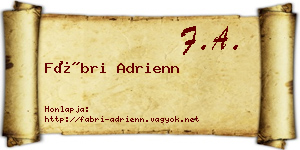 Fábri Adrienn névjegykártya